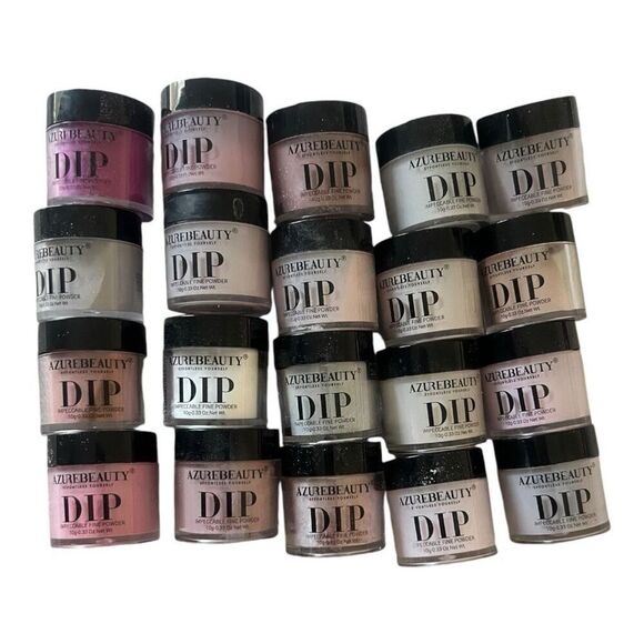 AZUREBEAUTY  20 Colors Clear Nude Pink Brown Glitter All Season Acrylic Dipping - Picture 2 of 4